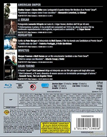 American Sniper / J. Edgar / Hereafter / Invictus / Gran Torino [BOX] [5xBlu-Ray]
