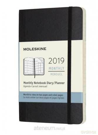 Kalendarz 2019 miesięczny 12MP czarny [KALENDARZ]