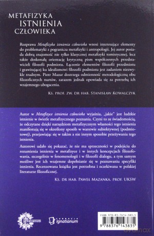Metafizyka istnienia człowieka - Piotr Stanisław Mazur [KSIĄŻKA]