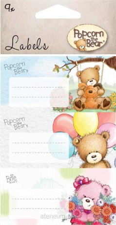 Naklejki na zeszyt Popcorn Bear 9/1