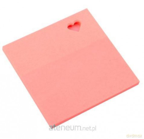Notes samoprzylepny 75x75mm Serce