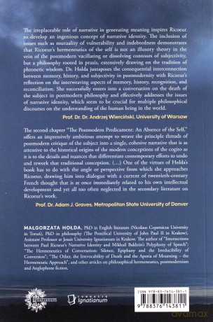 Paul Ricoeur's Concept of Subjectivity - Małgorzata Hołda [KSIĄŻKA]
