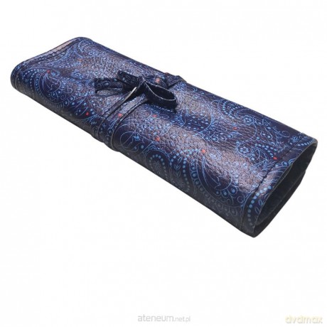 Piórnik zawijany Paisley granat