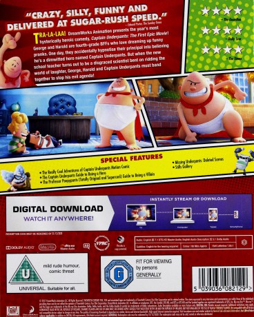 Captain Underpants (Kapitan Majtas: Pierwszy wielki film) [Blu-Ray]