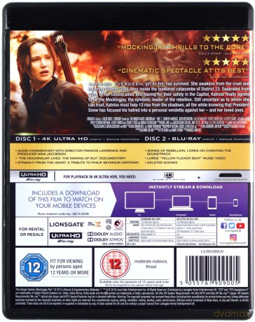 The Hunger Games: Mockingjay Part 1 (Igrzyska Śmierci. Kosogłos. Część 1) [Blu-Ray 4K]+[Blu-Ray]