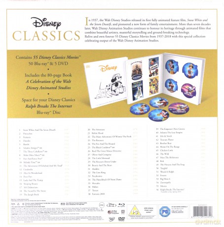 Disney Classics Complete Movie Box Set 1937-2018 (Disney) [BOX] [50xBlu-Ray]+[5xDVD]