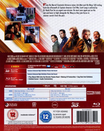 Ant-Man and the Wasp (Ant-Man i Osa) [Blu-Ray 3D]+[Blu-Ray]