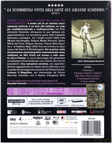 Firenze e gli Uffizi [Blu-Ray 4K]+[Blu-Ray 3D]+[Blu-Ray]