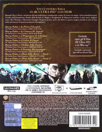 Harry Potter 1-8 Complete Collection [8xBlu-Ray 4K]+[8xBlu-Ray]