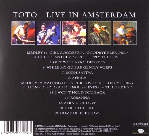Toto: 25th Anniversary - Live In Amsterdam (digipack) [CD]