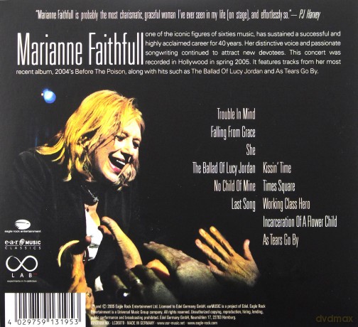 Marianne Faithfull: Live In Hollywood [CD]