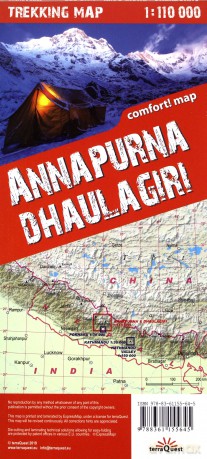 Trekking map - Annapurna i Dhaulagiri 1:110 000