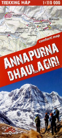 Trekking map - Annapurna i Dhaulagiri 1:110 000
