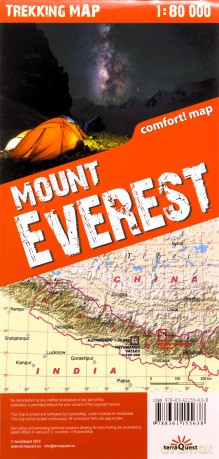 Trekking map Mount Everest 1:80 000 mapa laminowana