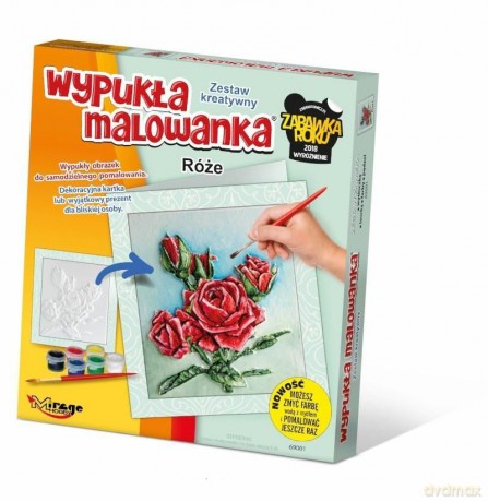 Wypukła Malowanka - Kwiaty Róże