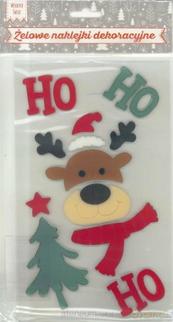 Źelowe naklejki dekoracyjne - BN łoś HO HO HO