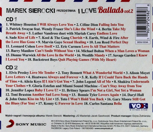 Marek Sierocki Przedstawia: I Love Ballads vol. 2 [2CD]