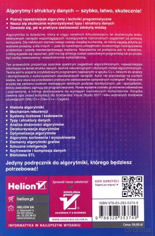Algorytmy struktury danych i techniki programowania (wyd. 6/2019) - Wróblewski Piotr [KSIĄŻKA]