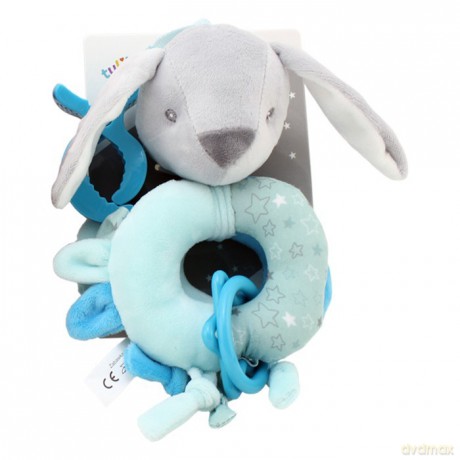 Grzechotka New Baby Króliczek z dodatkami miętowy 16 cm