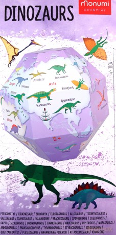   Globus 3D do składania - Dinozaury
