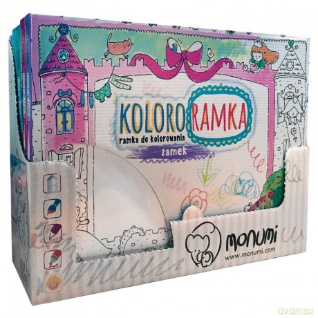 Kolorowanka przestrzenna KoloRamki display naladowy L, 5 sztuk