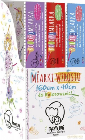 Kolorowanka ścienna XXL miarki 6 wzorów display