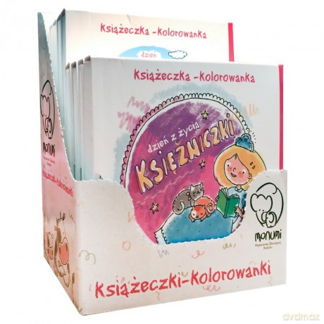 Książeczka harmonijkowa do kolorowania display naladowy, 8 sztuk [KSIĄŻKA]