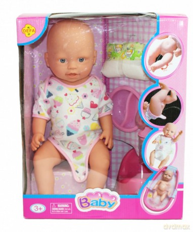 Lalka bobas do kąpania, pije i siusia 38 cm