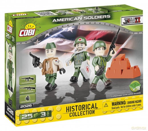 Mała Armia Amerykanie - 3 figurki z akcesoriami [KLOCKI]