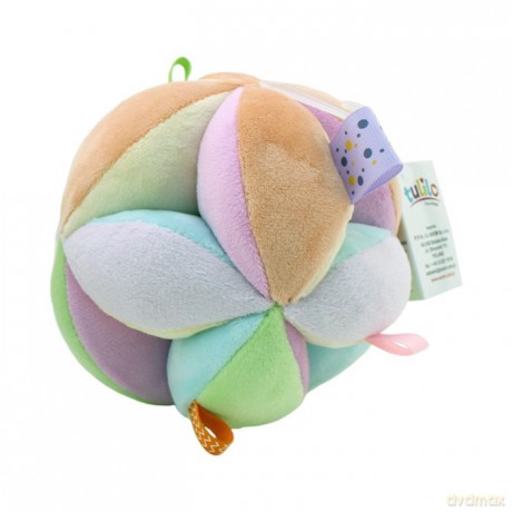 Piłka pastelowa z grzechotką 11 cm
