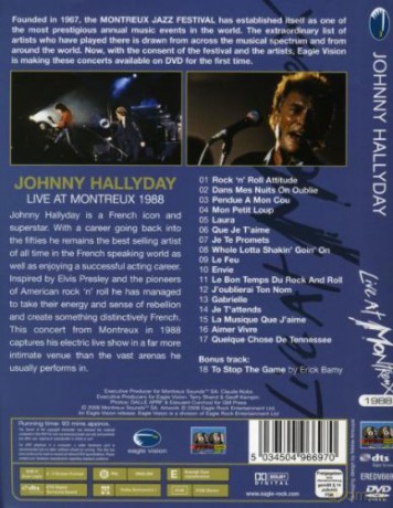 Johnny Hallyday: Live At Montreux 1988 [DVD]
