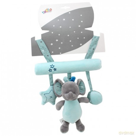 Zawieszka z dźwiękiem New Baby Słonik miętowy 22 cm