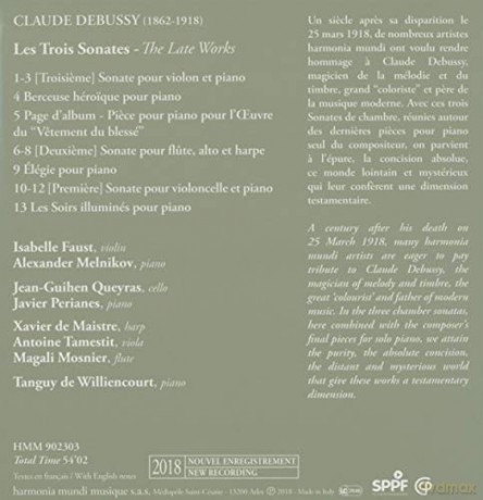 Debussy: Les trois Sonates The Late Works (digipack) [CD]