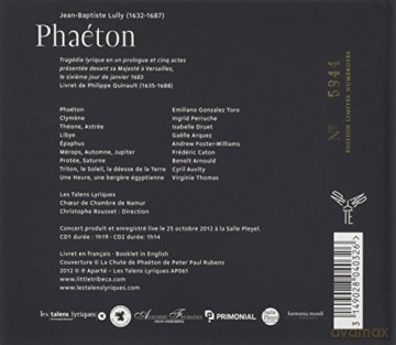 Lully: Phaeton Rousset (digipack) [2CD]
