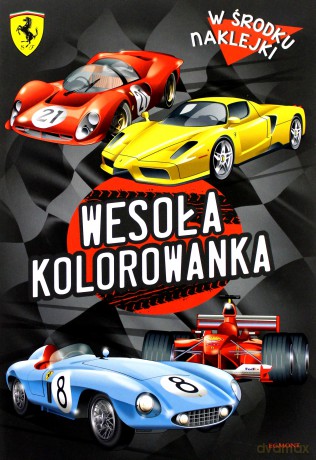 Ferrari. Wesoła kolorowanka z naklejkami [KSIĄŻKA]