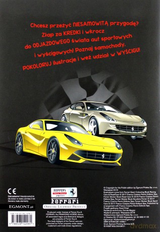 Ferrari. Wesoła kolorowanka z naklejkami [KSIĄŻKA]