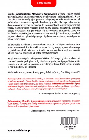 Jednominutowy menedżer i przywództwo - Ken Blanchard, Patricia Zigarmi, Drea Zigarmi [KSIĄŻKA]