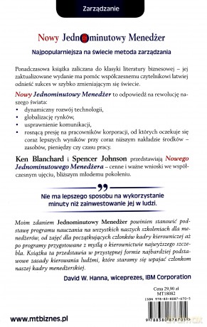 Nowy jednominutowy menedżer - Ken Blanchard, Spencer Johnson [KSIĄŻKA]