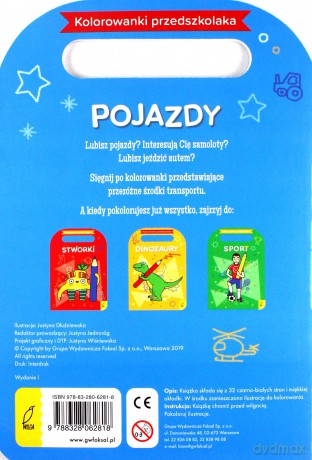 Pojazdy. Kolorowanki przedszkolaka [KSIĄŻKA]