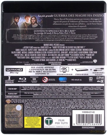 Harry Potter i Insygnia Śmierci: Część I [Blu-Ray 4K]+[Blu-Ray]