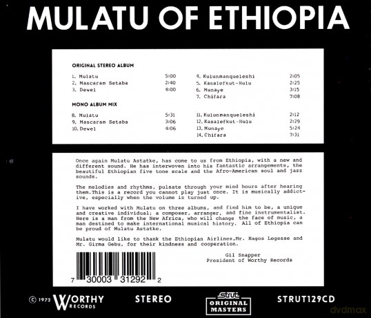 Mulatu Astatke: Mulatu Of Ethiopia [CD]