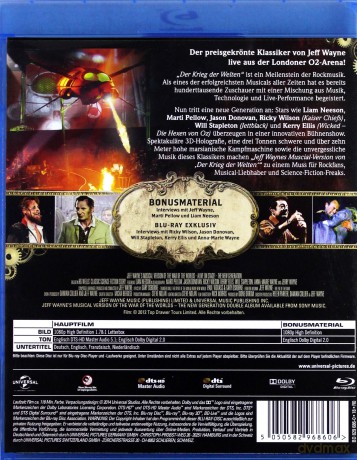 Jeff Wayne's Musical Version of 'The War of the Worlds' [Blu-Ray]