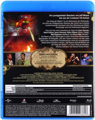 Jeff Wayne's Musical Version of 'The War of the Worlds' [Blu-Ray]
