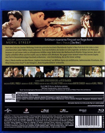 Sophie's Choice (Wybór Zofii) [Blu-Ray]
