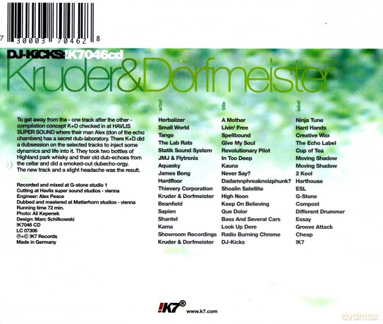 Kruder And Dorfmeister: Dj Kicks [CD]