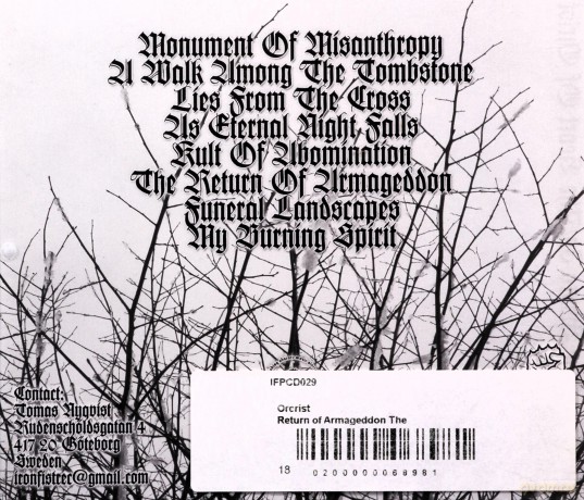 Orcrist: The Return Of Armageddon [CD]