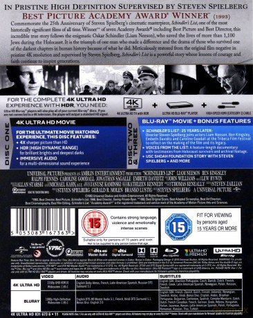 Lista Schindlera (25th Anniversary Edition) [Blu-Ray 4K]+[2xBlu-Ray]