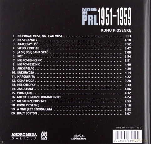 Made in PRL 1951-1959: Komu piosenkę (digibook) [CD]