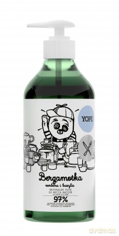 Naturalny Płyn do Mycia Naczyń, Bergamotka, Werbena i Bazylia, Yope, 750ml