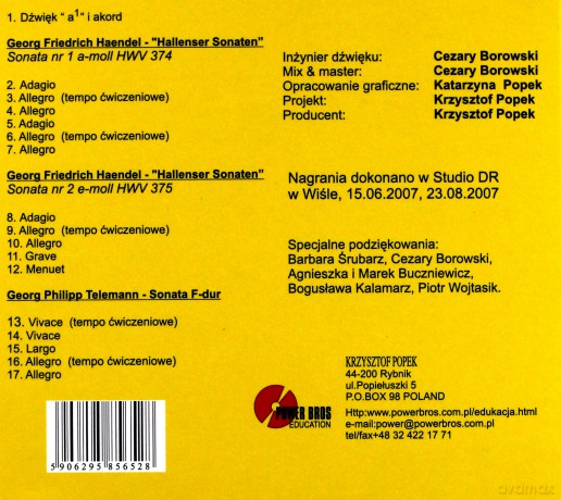 Akompaniamenty Fortepianowe do Sonat na Flet (digipack) [CD]